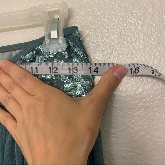 WEISSMAN Dance Costume 2 piece Sage green sequin Guiltfree 10337 MA adult - Picture 9 of 13